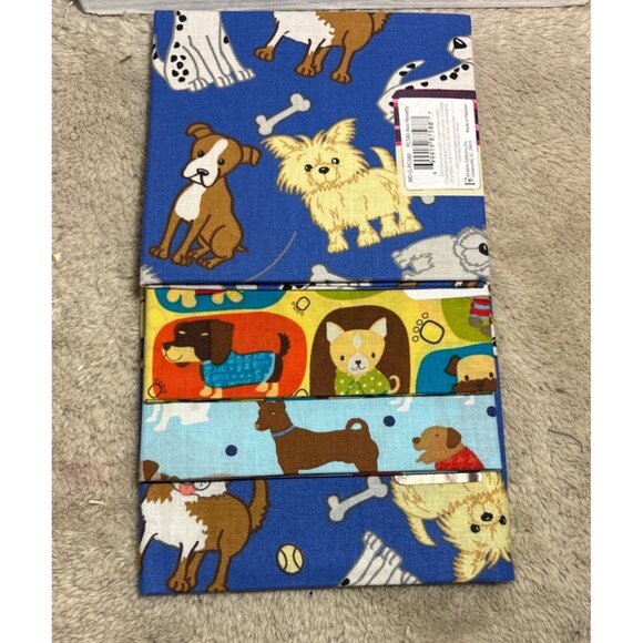 Dog Themed Fat Quarters Cotton 18" X 21" Set Of 4 - Picture 5 of 9